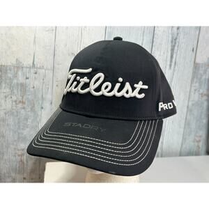 Titleist Pro V1 STADRY Golf Hat Black Strapback Adjustable FJ Performance Cap